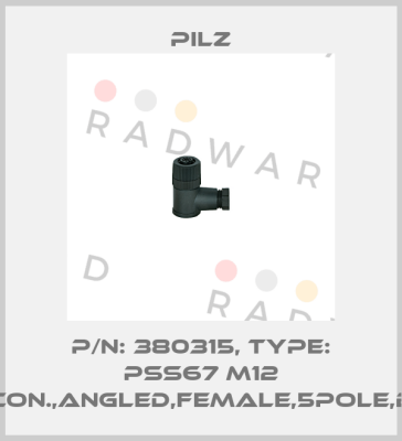 p/n: 380315, Type: PSS67 M12 con.,angled,female,5pole,B Pilz