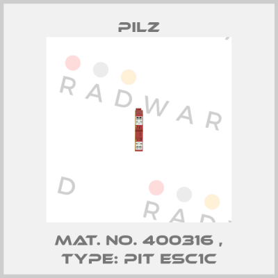 Mat. No. 400316 , Type: PIT esc1c Pilz