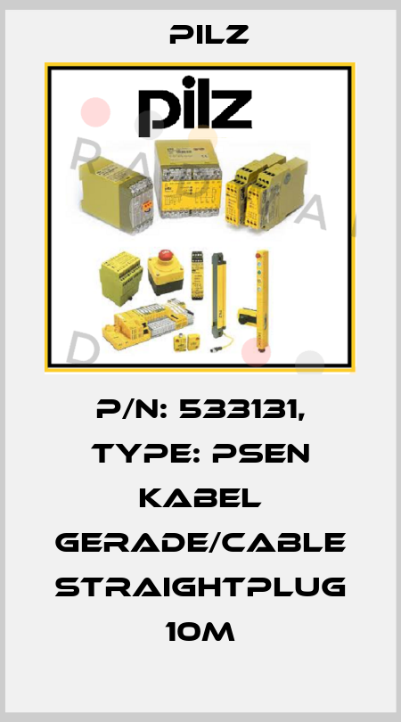 p/n: 533131, Type: PSEN Kabel Gerade/cable straightplug 10m Pilz