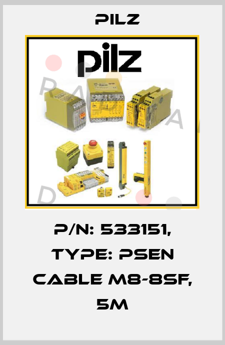 p/n: 533151, Type: PSEN cable M8-8sf, 5m Pilz
