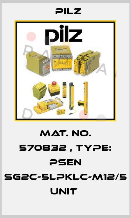 Mat. No. 570832 , Type: PSEN sg2c-5LPKLC-M12/5 unit  Pilz