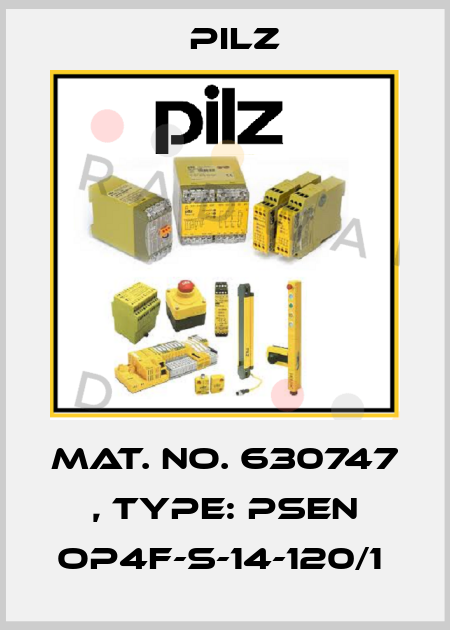 Mat. No. 630747 , Type: PSEN op4F-s-14-120/1  Pilz