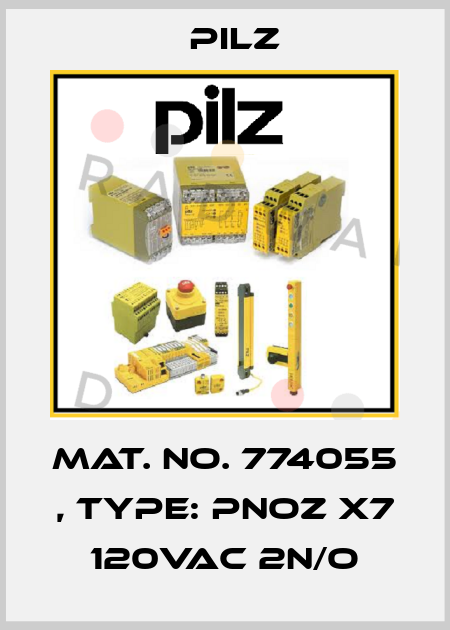 Mat. No. 774055 , Type: PNOZ X7 120VAC 2n/o Pilz