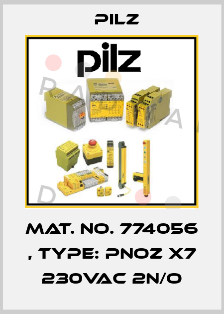 Mat. No. 774056 , Type: PNOZ X7 230VAC 2n/o Pilz