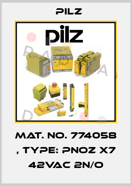 Mat. No. 774058 , Type: PNOZ X7 42VAC 2n/o Pilz