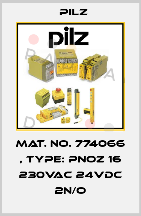 Mat. No. 774066 , Type: PNOZ 16 230VAC 24VDC 2n/o Pilz