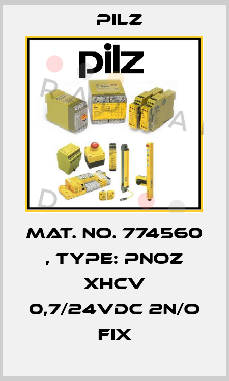 Mat. No. 774560 , Type: PNOZ XHCV 0,7/24VDC 2n/o fix Pilz