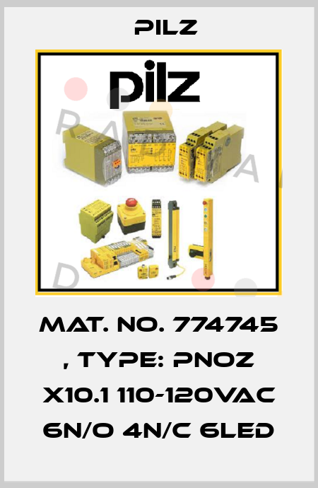Mat. No. 774745 , Type: PNOZ X10.1 110-120VAC 6n/o 4n/c 6LED Pilz