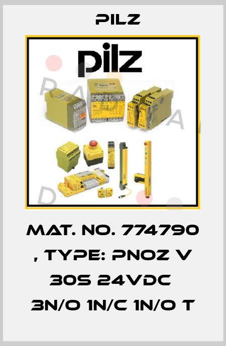 Mat. No. 774790 , Type: PNOZ V 30s 24VDC  3n/o 1n/c 1n/o t Pilz