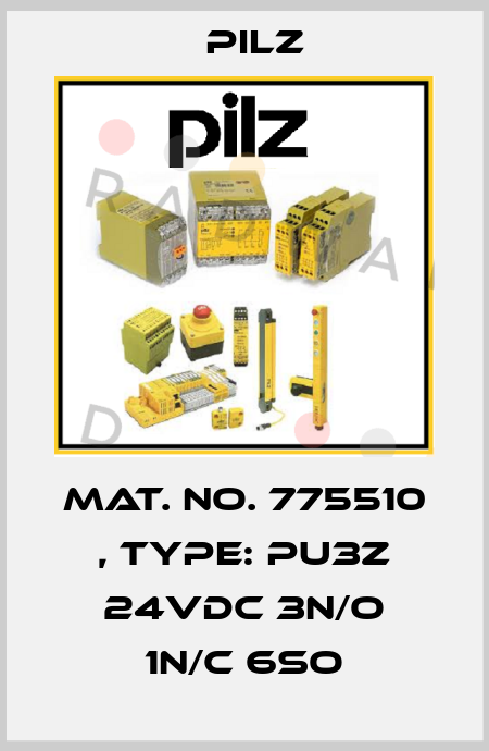 Mat. No. 775510 , Type: PU3Z 24VDC 3n/o 1n/c 6so Pilz
