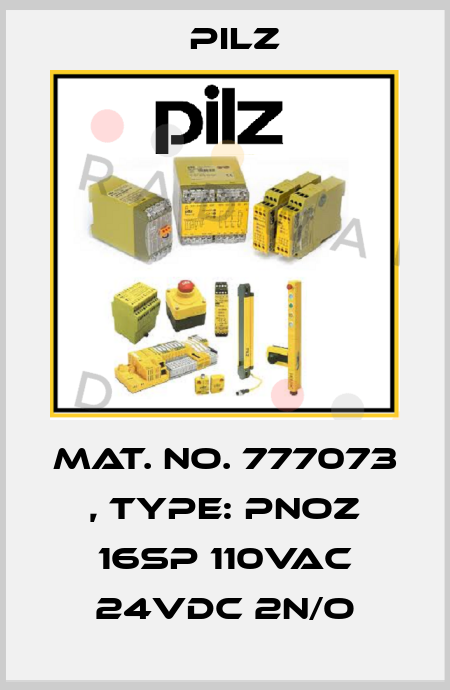 Mat. No. 777073 , Type: PNOZ 16SP 110VAC 24VDC 2n/o Pilz