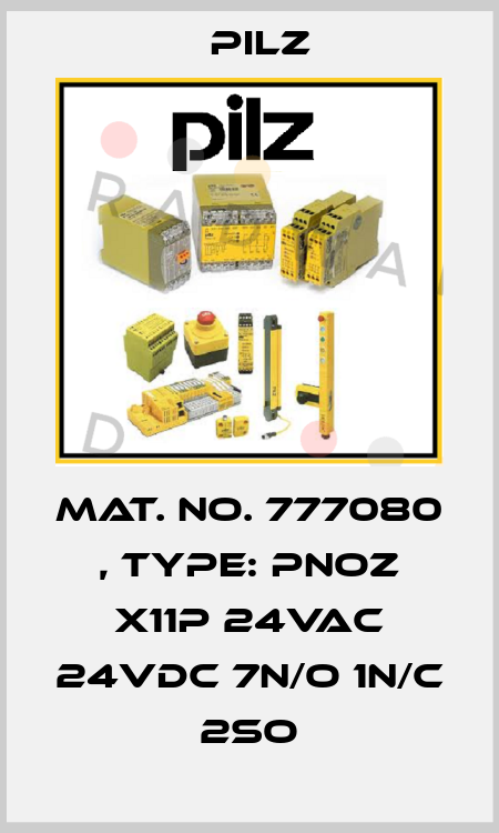 Mat. No. 777080 , Type: PNOZ X11P 24VAC 24VDC 7n/o 1n/c 2so Pilz