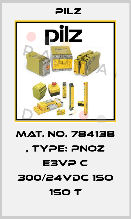 Mat. No. 784138 , Type: PNOZ e3vp C 300/24VDC 1so 1so t Pilz