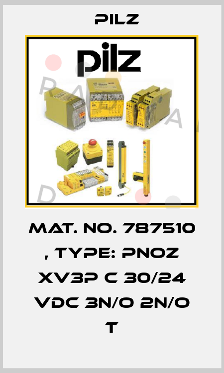 Mat. No. 787510 , Type: PNOZ XV3P C 30/24 VDC 3n/o 2n/o t Pilz