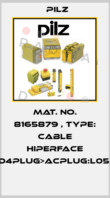 Mat. No. 8165879 , Type: Cable Hiperface DD4plug>ACplug:L05m  Pilz