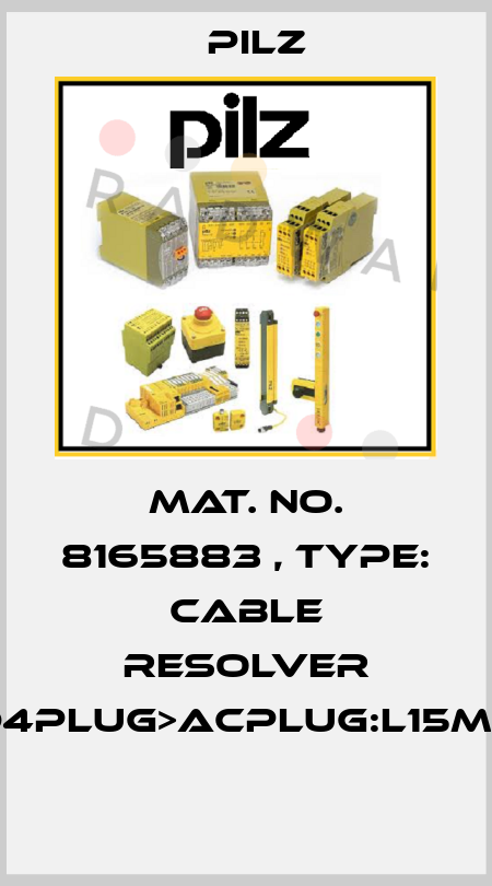 Mat. No. 8165883 , Type: Cable Resolver DD4plug>ACplug:L15mSK  Pilz