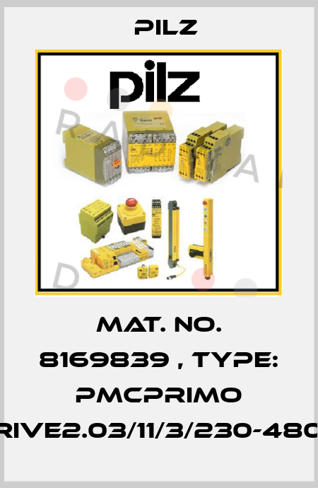 Mat. No. 8169839 , Type: PMCprimo Drive2.03/11/3/230-480V Pilz