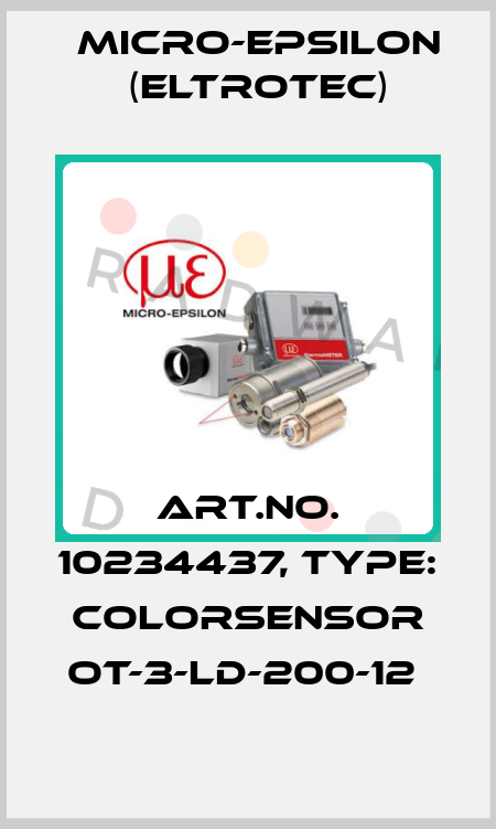 Art.No. 10234437, Type: colorSENSOR OT-3-LD-200-12  Micro-Epsilon (Eltrotec)