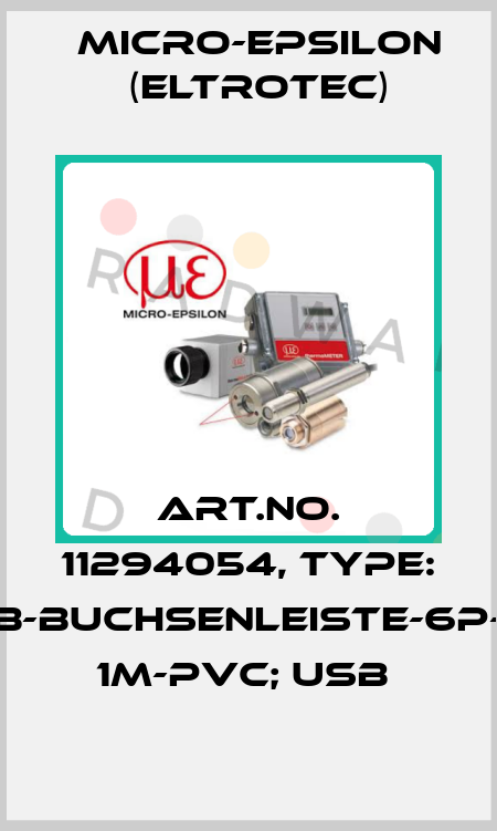 Art.No. 11294054, Type: CAB-Buchsenleiste-6P-ge; 1m-PVC; USB  Micro-Epsilon (Eltrotec)