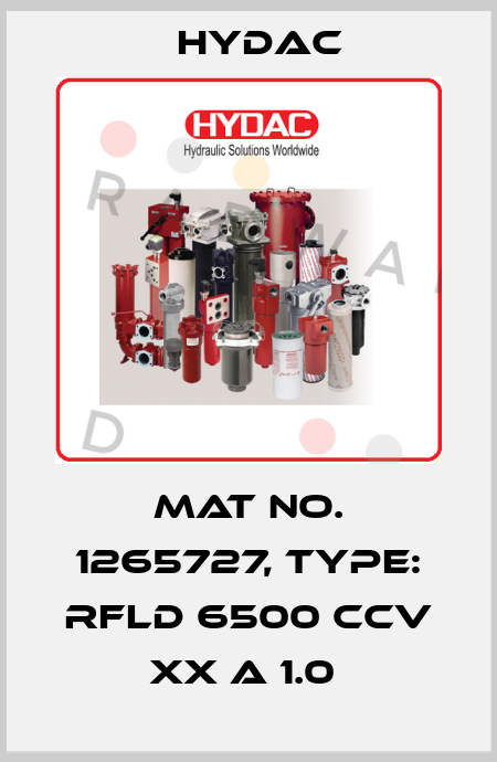 Mat No. 1265727, Type: RFLD 6500 CCV XX A 1.0  Hydac