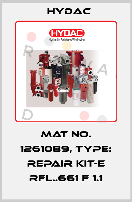 Mat No. 1261089, Type: REPAIR KIT-E RFL..661 F 1.1 Hydac