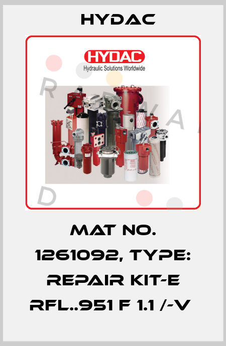 Mat No. 1261092, Type: REPAIR KIT-E RFL..951 F 1.1 /-V  Hydac