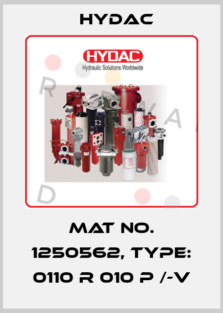 Mat No. 1250562, Type: 0110 R 010 P /-V Hydac