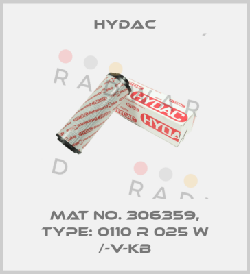 Mat No. 306359, Type: 0110 R 025 W /-V-KB Hydac