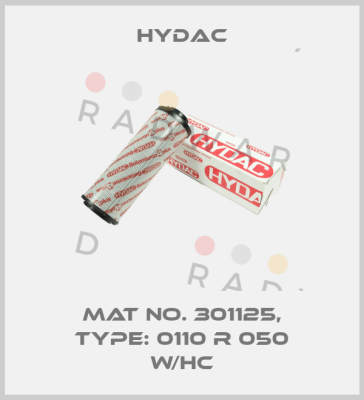 Mat No. 301125, Type: 0110 R 050 W/HC Hydac