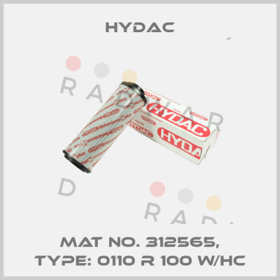 Mat No. 312565, Type: 0110 R 100 W/HC Hydac