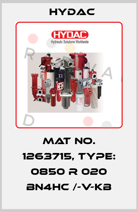 Mat No. 1263715, Type: 0850 R 020 BN4HC /-V-KB Hydac