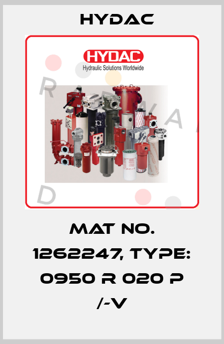 Mat No. 1262247, Type: 0950 R 020 P /-V Hydac