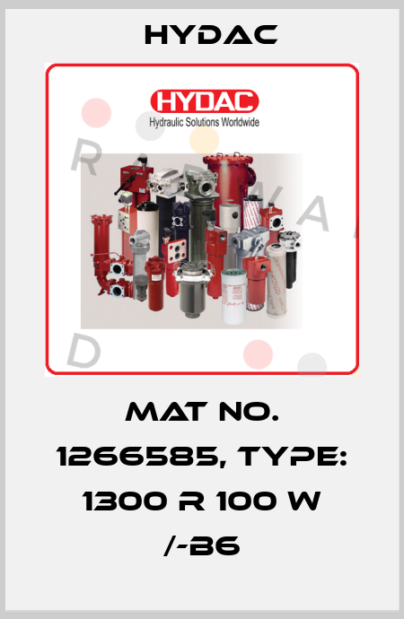 Mat No. 1266585, Type: 1300 R 100 W /-B6 Hydac