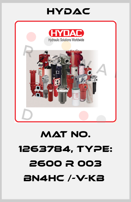 Mat No. 1263784, Type: 2600 R 003 BN4HC /-V-KB  Hydac