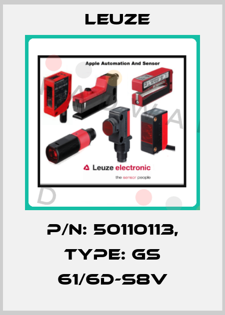 p/n: 50110113, Type: GS 61/6D-S8V Leuze