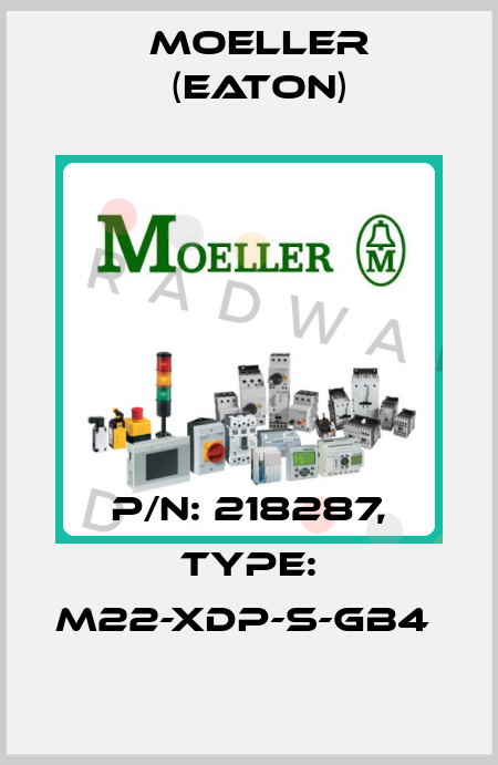 P/N: 218287, Type: M22-XDP-S-GB4  Moeller (Eaton)