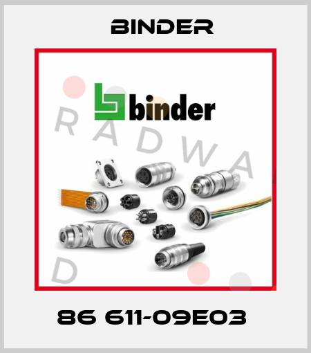 86 611-09E03  Binder
