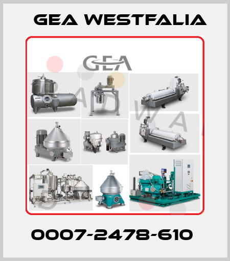 0007-2478-610  Gea Westfalia