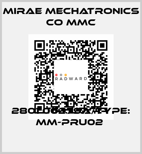 2801 00279A/type: MM-PRU02  MIRAE MECHATRONICS CO MMC