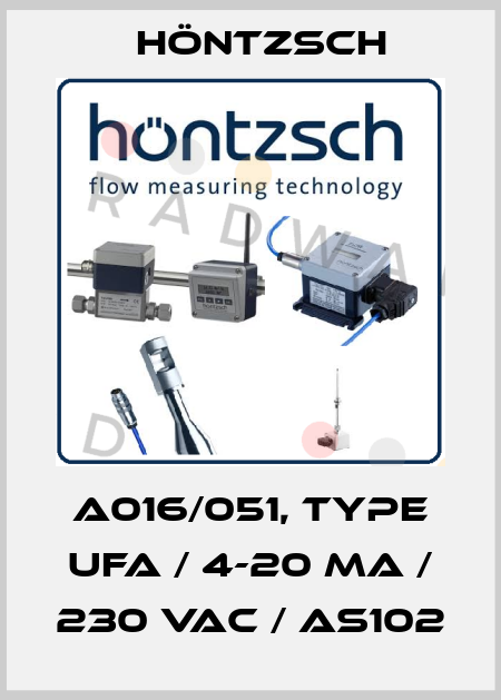 A016/051, type UFA / 4-20 mA / 230 VAC / AS102 Höntzsch