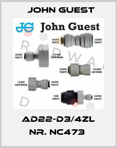 AD22-D3/4ZL NR. NC473  John Guest