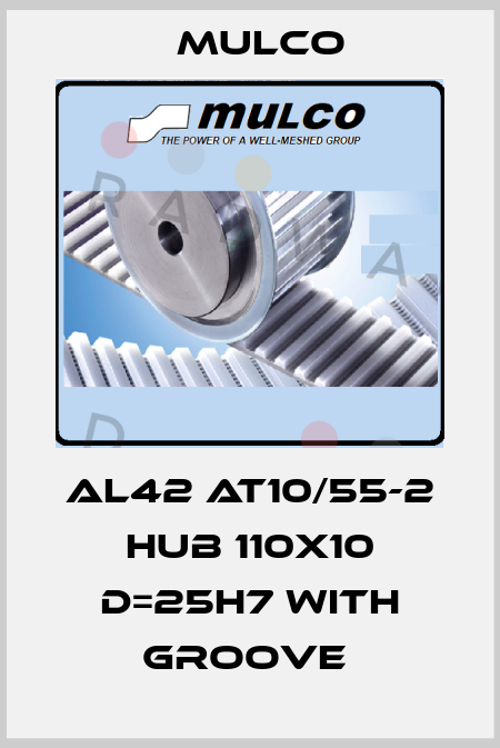 AL42 AT10/55-2 HUB 110X10 D=25H7 WITH GROOVE  Mulco