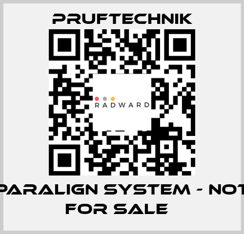 PARALIGN system - not for sale   Pruftechnik
