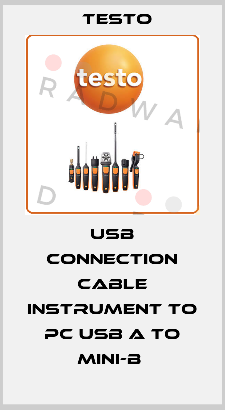 USB connection cable instrument to pc USB A to Mini-B  Testo
