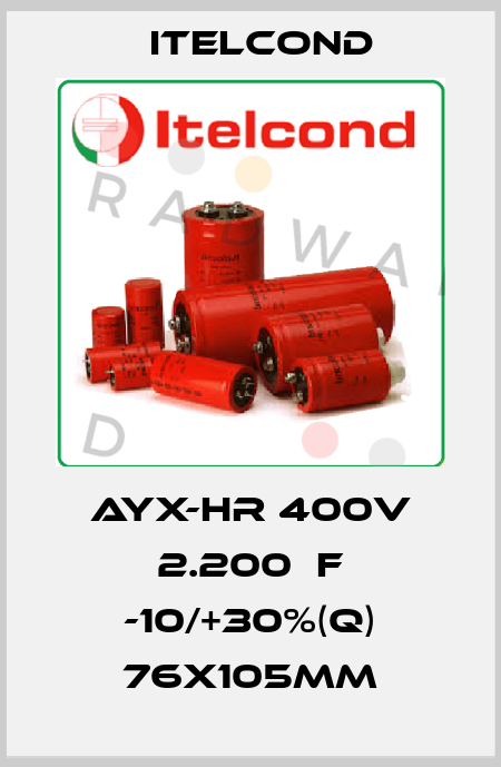 AYX-HR 400V 2.200µF -10/+30%(Q) 76x105mm Itelcond