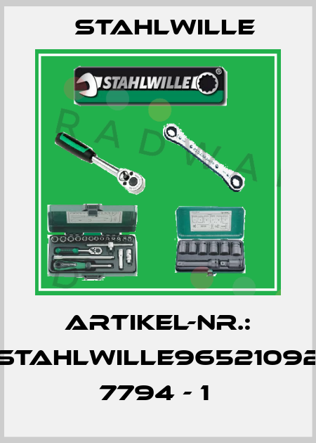 ARTIKEL-NR.: STAHLWILLE96521092 7794 - 1  Stahlwille