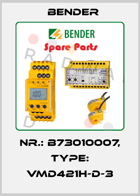 Nr.: B73010007, Type: VMD421H-D-3 Bender