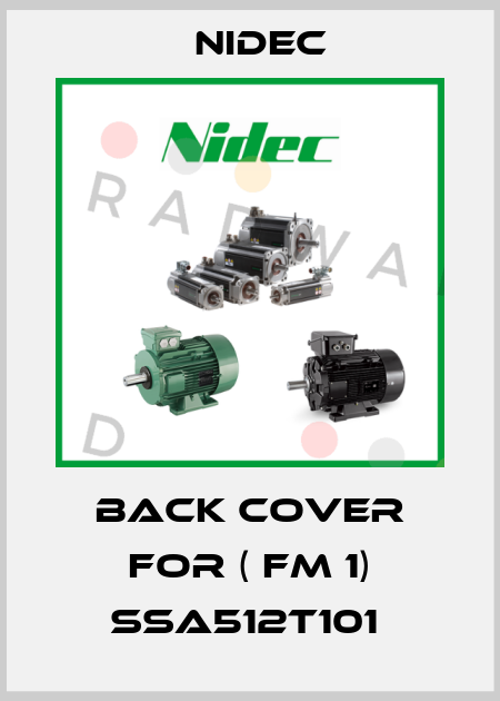 Back Cover For ( FM 1) SSA512T101  Nidec