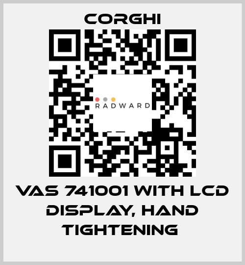 VAS 741001 with LCD display, hand tightening  Corghi