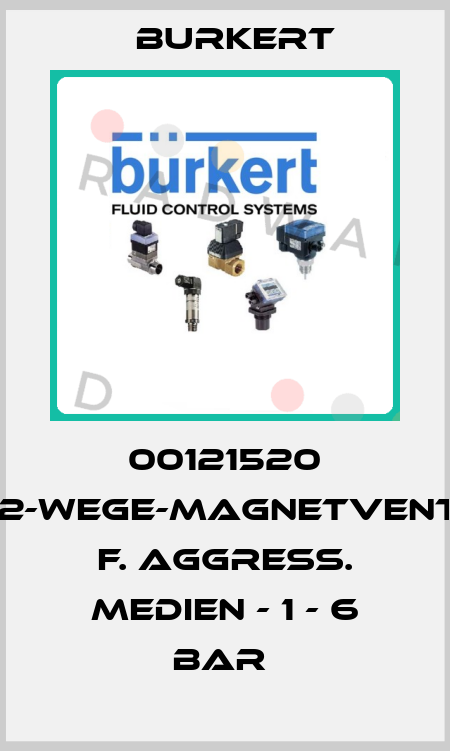 00121520 2/2-WEGE-MAGNETVENTIL F. AGGRESS. MEDIEN - 1 - 6 BAR  Burkert